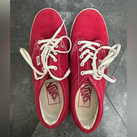 Vans Classic off the wall Pro Low Top Skate Shoes Canvas Red Women’s - Picture 8 of 13